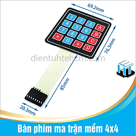 Module bàn phím ma trận 4x4 loại phím mềm