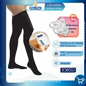 Vớ/tất y khoa đùi Hỗ Trợ Điều Trị suy giãn tĩnh mạch chân JOBST Relief chuẩn áp lực 20-30mmHg (đen)