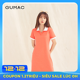 Đầm váy nữ DA1008 GUMAC thiết kế polo nẹp xẻ V