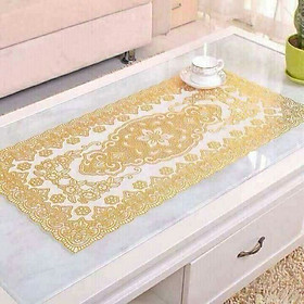 Khăn trải bàn hình chữ nhật sang trọng họa tiết 3D cỡ lớn 