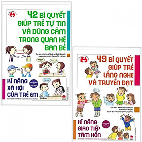 Combo 2q Kỹ Năng: Kĩ Năng Xã Hội Của Trẻ Em - 42 Bí Quyết Giúp Trẻ Tự Tin Và Dũng Cảm Trong Quan Hệ Bạn Bè + Kĩ Năng Giao Tiếp Tâm Hồn - 49 Bí Quyết Giúp Trẻ Lắng Nghe Và Truyền Đạt (Kinh Nghiệm Từ Nước Nhật) + Tặng kèm bookmark Happy Life