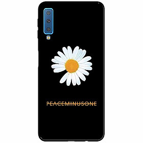 Ốp lưng in cho Samsung A7 2018 Mẫu Cúc To Nền Đen