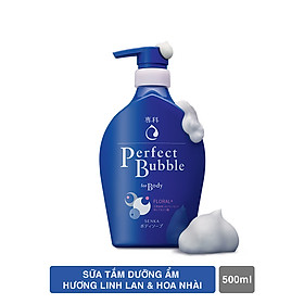 Sữa tắm dưỡng ẩm hương hoa tươi mát Senka Perfect Bubble for Body Floral Plus 500ml