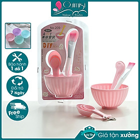Bộ Bát Trộn Đắp Mặt Nạ 4 In 1 Kèm Thìa và Cọ Quét