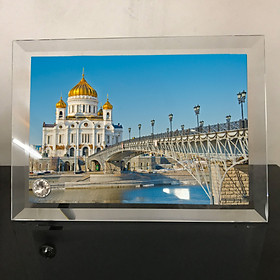 Khung hình thủy tinh 13x18 in hình Cathedral Of Christ the saviour (44)Khung hình thủy tinh để bàn trang trí đẹp chủ đề tôn giáo