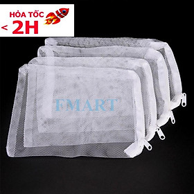 COMBO 4 Túi lưới - Túi đựng vật liệu lọc FMART dùng trong hệ thống lọc bể cá, hồ cá koi, máy lọc bể cá ( Trắng)