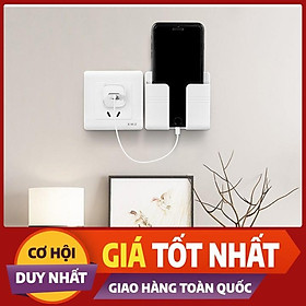  Kệ Dán Tường Để Điều Khiển,Đồ Dùng,Giá Đỡ Sạc Điện Thoại  Có Móc Treo Giữ Dây Điện Tiện Dụng