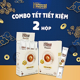 Combo 2 hộp cà phê hòa tan - cà phê sữa signature itgcoffee premium )