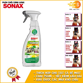 Chai xịt vệ sinh nội thất xe hơi Cleanstar Sonax 253400 750ml - Khử mùi khó chịu, làm sạch đa năng