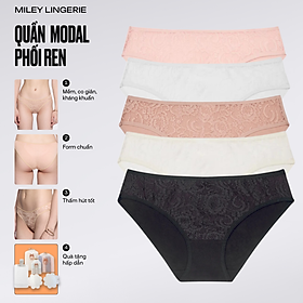 Hộp Quà Combo 5 Quần Lót Nữ Modal Phối Ren Trước Remix FCM-04- Màu ngẫu nhiên