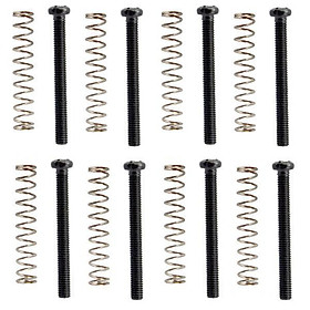 5X Humbucker Double Coil Pickup Frame Screws Springs for Electric Guitar Black