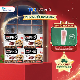 Combo 4 hộp Cà phê Phố Đen Đá - Maccoffee (hộp 10 gói x 16g)