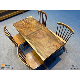 Mua Bàn Ăn Gỗ Me Tây  Bàn Sân Vườn Gỗ Me Tây  Bàn Gỗ Me Tây Nguyên Tấm Dài 1 3m Rộng 60cm Dày 5cm