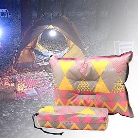 Colorful Inflating Travel Camping Pillow with Storage Bag