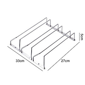 Giá treo ly sâu 27cm 3 hàng bóng đẹp