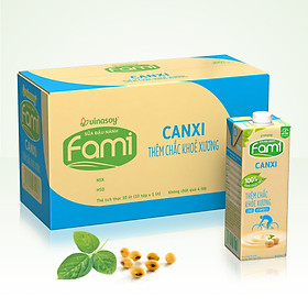 Thùng 10 Hộp Sữa đậu nành Fami Canxi (1000ml/Hộp)