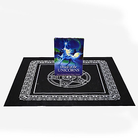 Combo Bộ Bài Bói Tarot Oracle of the Unicorns Cards Cao Cấp và Khăn Trải Bàn Tarot