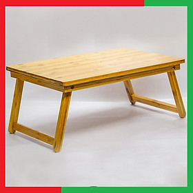 Mua Bàn Gỗ Tre Xếp Gấp Gọn Chống Mối Mọt Cong Vênh Kích Thước 60 x 40 x 25 Màu vàng gỗ tre Sáng và Sang  Hàng Việt nam Giúp ngồi thẳng lưng chống cận thị không rung lắc khi tì viết hay đánh máy - Bàn gỗ học sinh gấp xếp gọn