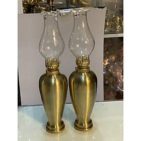 Mua Đôi đèn dầu bằng đồng cao 21cm