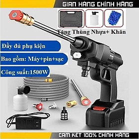 Máy rửa xe dùng pin mini, Máy xịt rửa tăng áp