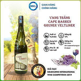 Rượu Vang Trắng Cape Barren Gruner Veltliner 750ml 14% - Úc - Hàng Chính Hãng