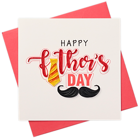 Thiệp Giấy Xoắn Nghệ Thuật - Mừng Ngày Của Cha - Happy Father's Day - Father day - 15 x 15 - VN2NN115SPLE1