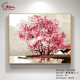 Mua Tranh sơn dầu kỹ thuật số tự tô trang trí - Mã HL0153B Mưa bụi Giang Nam