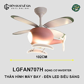 Mua  GIẢM GIÁ SỐC 50%  Quạt Trần Phòng Ngủ Cho Bé LGFAN707H - Hồng | Quạt Trần Trang Trí