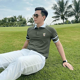 ÁO THUN NAM CỔ BẺ THỜI TRANG NAM CAO CẤP - SIÊU XỊN XÒ , THỜI TRANG PHONG CÁCH MỚI HOT TREND GENZ THỜI TRANG NAM 1