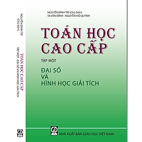 Sách - Toán cao cấp tập 1 Đại số và hình học giải tích