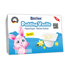 Pudding ăn dặm Burine (HiPP) Vị Vani - Nhập khẩu Đức dành cho trẻ từ 6 tháng tuổi (vỉ 6 hũ x 50g)