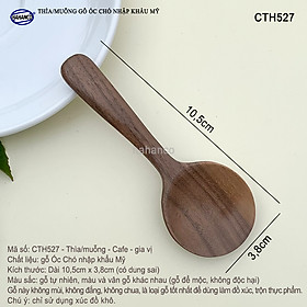 Mua Thìa/Muỗng đầu tròn gỗ Óc Chó (10 5cm) CTH527 - Xúc cafe  gia vị  decor trang trí - An toàn cho sức khỏe