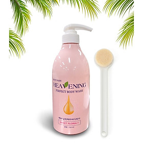 Combo sữa tắm dưỡng ẩm làm trắng da + 01 bàn chải tắm Muji Shower Brush