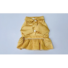 Váy công chúa màu vàng dễ thương mã 05 từ 1-10kg dành cho thú cưng chó mèo