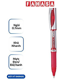 Bút Gel Energel 0.7 mm - Pentel BL57-BO - Mực Đỏ