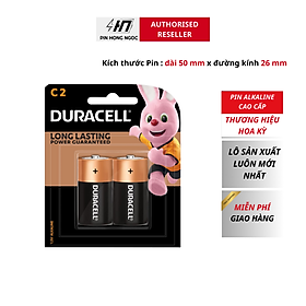 Vỉ 2 Viên Pin Trung ( Pin C ) DURACELL 1,5V Siêu Bền - Hàng chính hãng