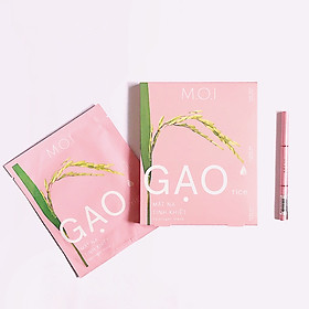 Set 1 hộp Mặt nạ Gạo M.O.I RICE HYDROGEL MASKS + 1 Chì kẻ mày M.O.I MAGIC BROW PENCIL