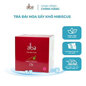 Trà thảo mộc Alba hương vị đài hoa Hibiscus hỗ trợ ngăn ngừa lão hóa - hộp 50 gr