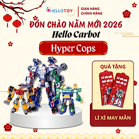 Bộ đồ chơi lắp ráp biến hình Hello Carbot Hypercops Set | 6 robot và 1 rubik Cube | Hàng chính hãng