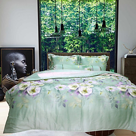 Bộ vỏ chăn ga gối 5 món lụa tencel Hàn Julia 868BM18