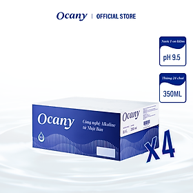 Combo 4 thùng 24 chai nước ion kiềm Ocany chai 350ml