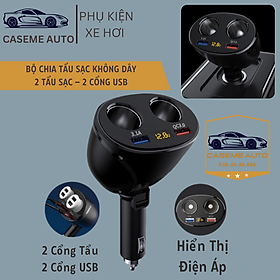 Mua Bộ Chia Tẩu Sạc Ô Tô Không Dây - Chia 2 Nguồn Tẩu 1 Cổng Sạc 3.1A Và 1 Cổng Sạc Nhanh QC 3.0 - Hàng Nhập Khẩu