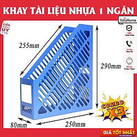Mua Combo 3 Khay Đựng Tài Liệu A4 - Kệ Ráp Nhựa 1 Ngăn Để Bàn Đựng Tài Liệu Cực Kỳ Tiện Dụng Giao Màu Ngẫu Nhiên