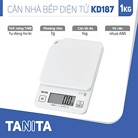 Cân điện tử nhà bếp TANITA KD187 (1kg) (Chính hãng Nhật Bản), Cân nhà bếp 1kg, Cân thức ăn 1kg, Cân thực phẩm 1kg, Cân Nhật, Cân trọng lượng, Cân chính hãng, Cân thực phẩm, Cân thức ăn, Cân tiểu ly điện tử, Cân chính xác, Cân làm bánh