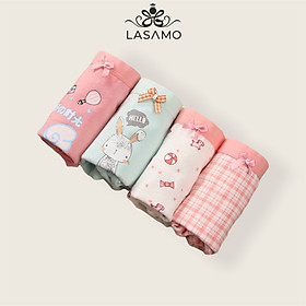 Set 4 chiếc quần chip bé gái, quần lót cho bé gái cotton cao cấp họa tiết