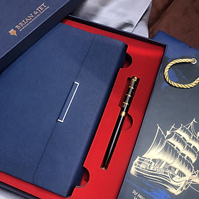 B&J-Bộ Quà Tặng Sổ S010 Phong Thủy Tài Lộc & Bút Ký Tên Dòng Cao Cấp Dành Cho Sếp,Đối Tác,Khách Hàng,Nhân Viên