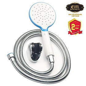 Mua Bộ tay dây sen 1 chế độ EUROLIFE EL-108SH (Trắng - Xanh)