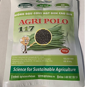 Hạt giống đậu Cove hạt đen cao sản - Agri Polo 117 ( 1 gói 100gram/gói )