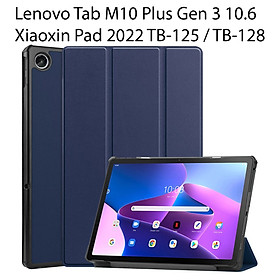 Bao da Cover Cho Máy Tính Bảng Lenovo Tab M10 Plus Gen 3 10.6 Xiaoxin Pad 2022 TB-125 / TB-128 Smart Cover