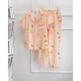 Đồ ngủ nữ pijama mặc nhà cao cấp, bộ quần áo ngủ TK1